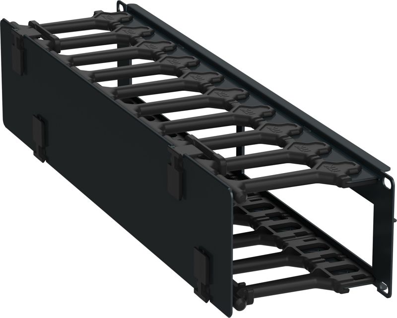 кабель-органайзер горизонтальный 19дюйм 2u черн. itk zp-cc05-02u-h-r от BTSprom.by