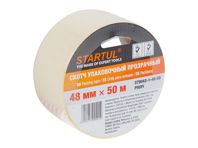 скотч упаковочный прозрачный 48ммх50м startul profi (st9042-1-48-50) (толщина 45мкм) st9042-1-48-50 от BTSprom.by