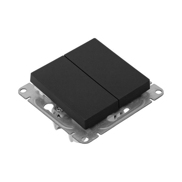  Выключатель кнопочный 2-кл. СП Эпика механизм черн. EKF UP1-SWB-23 фото в каталоге от BTSprom.by