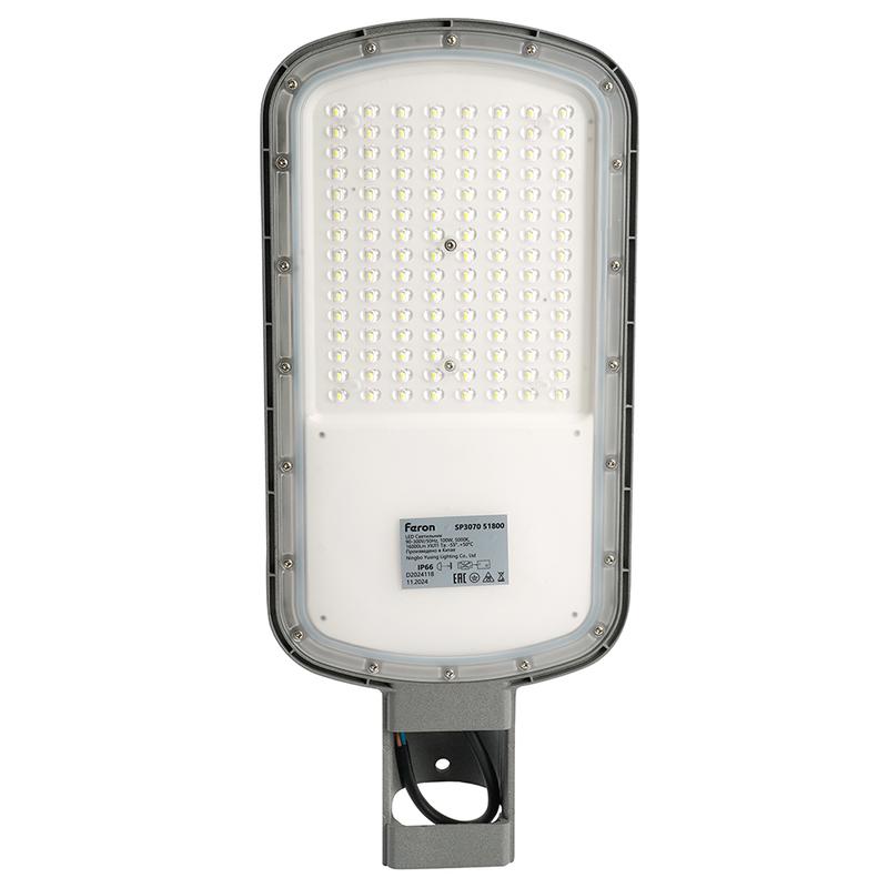 светильник светодиодный уличный 100вт 5000к ac90-300в/ 50гц сер. (ip66) sp3070 feron 51800 от BTSprom.by