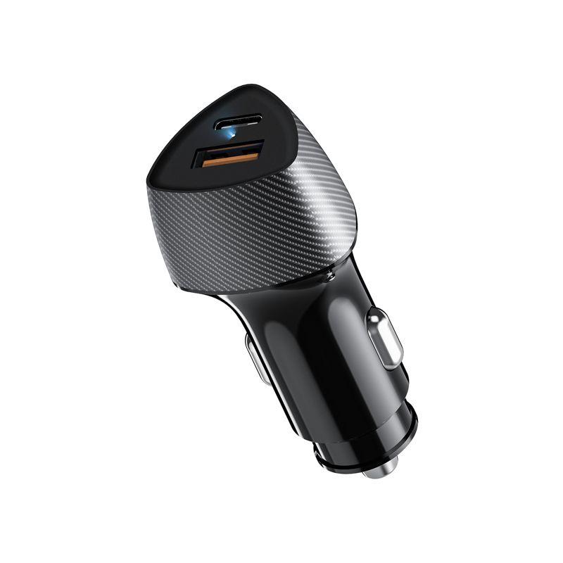 устройство зарядное автомобильное с двумя портами usb-a qc 3.0 + usb-c pd 51вт со световой индикацией черн. rexant 16-0246 от BTSprom.by
