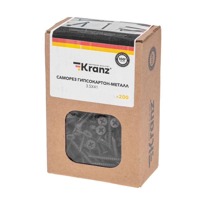  Саморез гипсокартон-металл 3.5х41 (уп.200шт) Kranz KR-01-3341-006 фото в каталоге от BTSprom.by