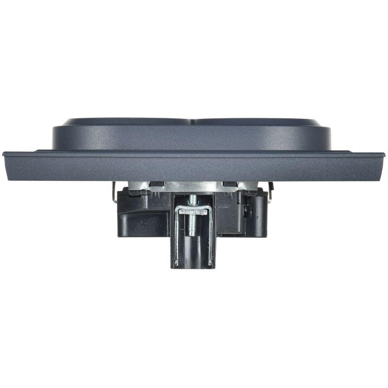  Розетка 2-м СП BRITE РС12-3-БрМ 16А в сборе с заземл. без защ. шторок маренго IEK BR-R21-16-K35-F фото в каталоге от BTSprom.by