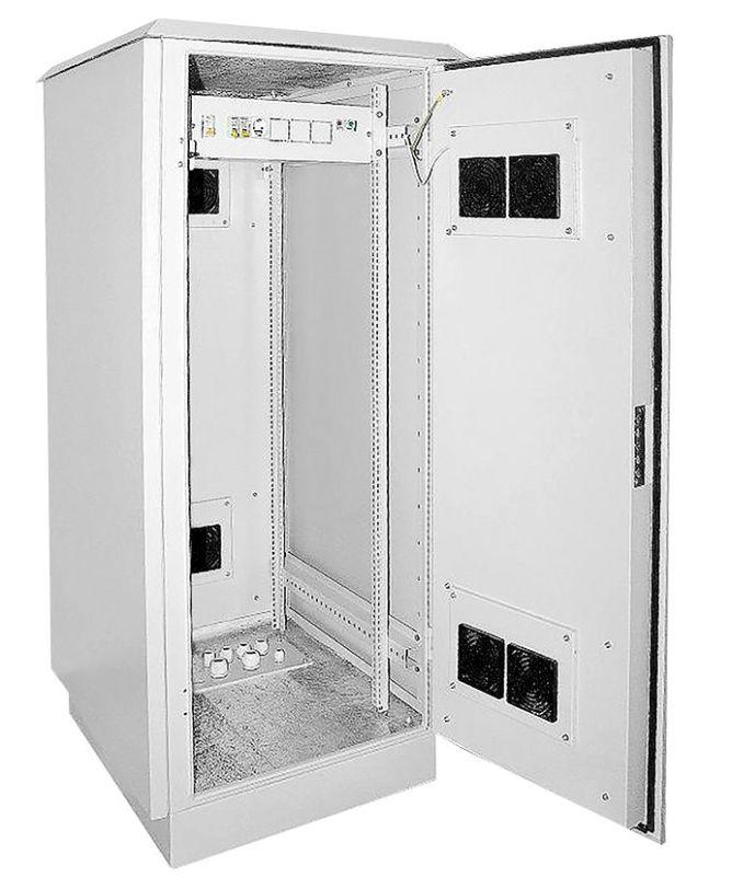 шкаф уличный 19дюйм 42u 720х860мм ip55 двустен. метал. передняя и задняя двери; сер. itk lo35-42u78-mm55 от BTSprom.by