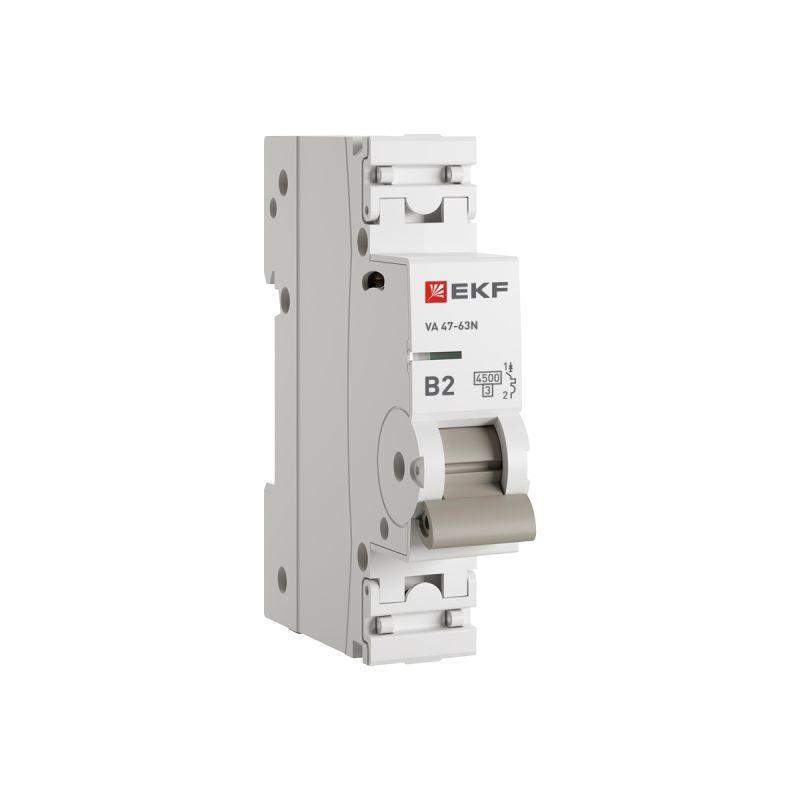 выключатель автоматический 1п b 2а 4.5ка ва 47-63n proxima ekf m634102b от BTSprom.by