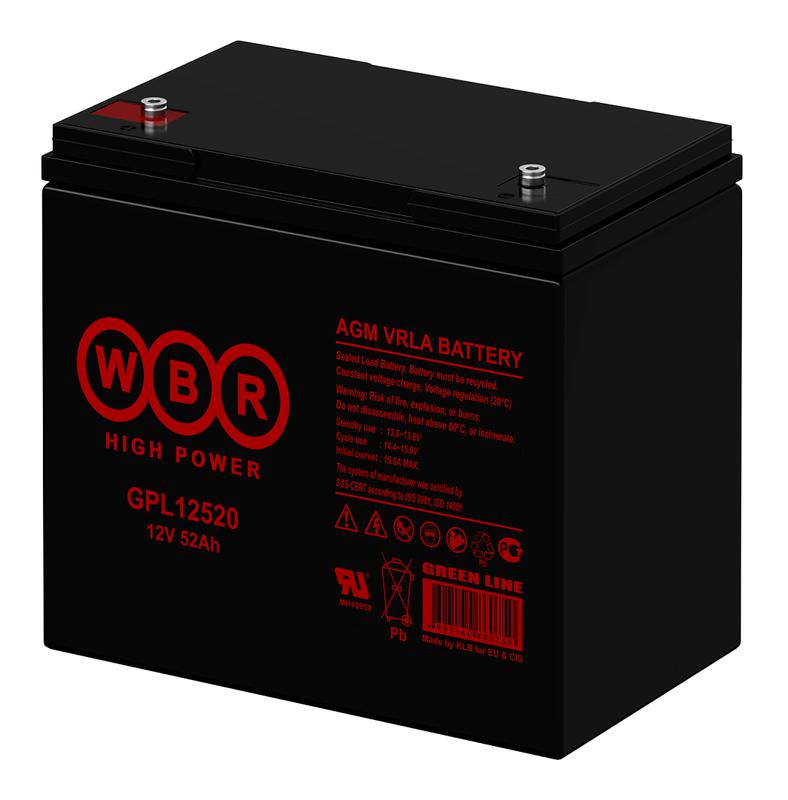  Аккумулятор 12В 55А.ч WBR GPL12520 WBR фото в каталоге от BTSprom.by