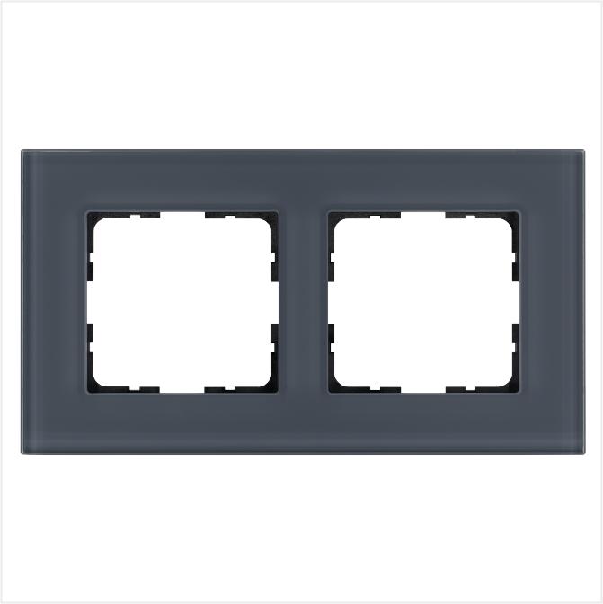 рамка 2-м g-glass стекло маренго jasmart g1002gc от BTSprom.by