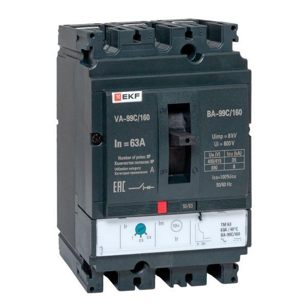выключатель автоматический 3п 160/63а 36ка ва-99c compact ns proxima ekf mccb99c-160-63 от BTSprom.by
