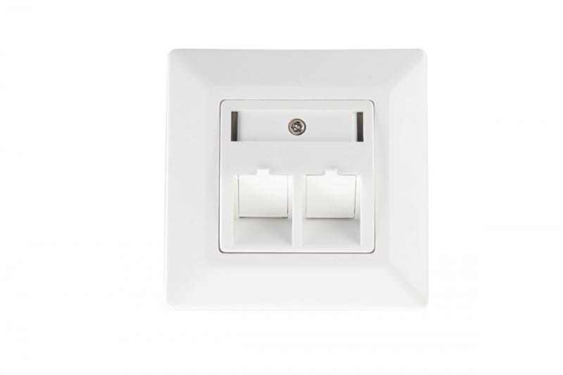 рамка 86х86 для 2 модулей keystone с суппортом бел. eurolan 12b-1x-02wt-1 от BTSprom.by