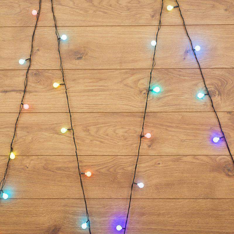 гирлянда светодиодная "шарики" 5м d18мм 30led rgb 3.5вт ip20 провод пвх темн. зел. neon-night 303-540 от BTSprom.by