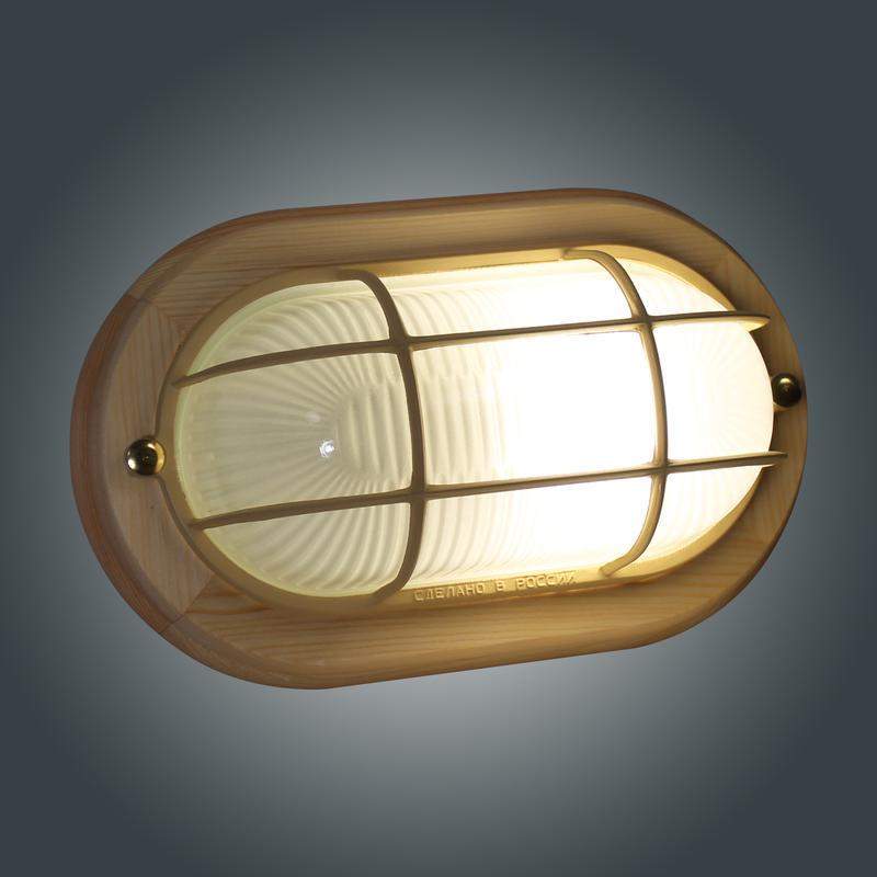  Светильник НПП 03-60-022 "Самарканд" 1402 60Вт E27 IP65 овал малый матов./корпус с решеткой дерево сосна (инд. упак.) Элетех 1005500985 фото в каталоге от BTSprom.by