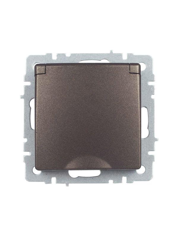  Розетка BRITE РСбш10-3-БрТБ 16А IP20 с заземл. защ. шторки с крышкой механизм бронза IEK BR-R16-16-K45 фото в каталоге от BTSprom.by