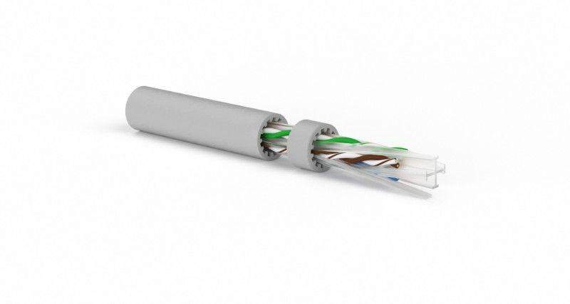кабель витая пара неэкранир. u/utp кат.6a (10gbe) 4 пары 23 awg ож solid lszh uutp4-c6a-s23-in-lszh-gy-500 сер. (уп.500м) hyperline 424375 от BTSprom.by