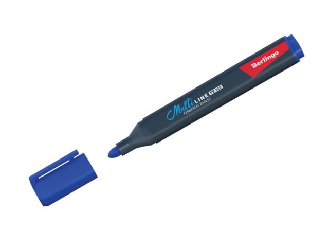 маркер промышл. перманентный синий berlingo multiline pe320 (толщина линии 3 мм. пулевидный. цвет: синий.) bmc_17202 от BTSprom.by