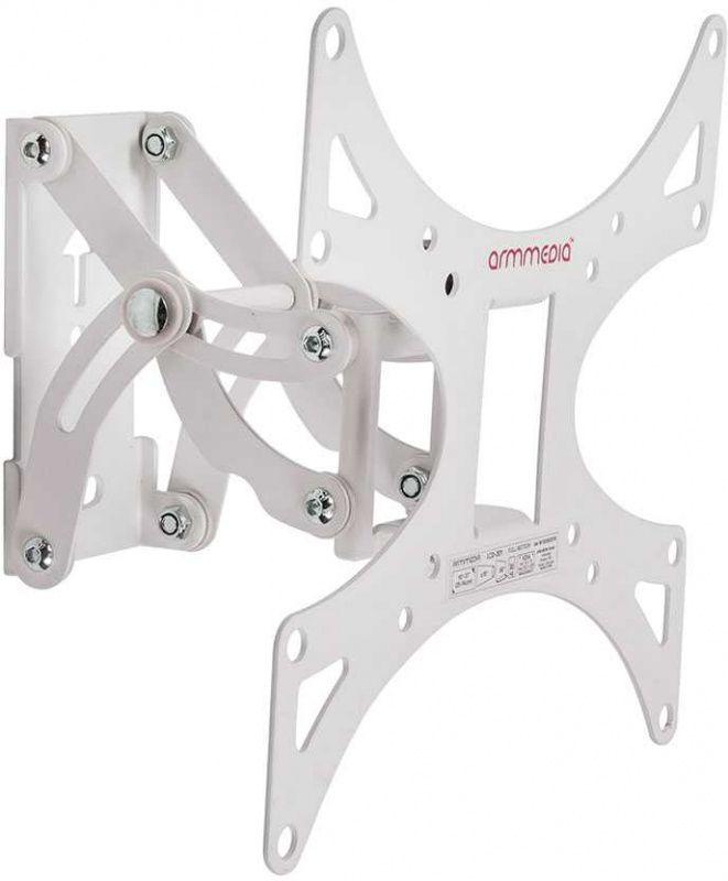 кронштейн для телевизора media lcd-301 15-37дюйм макс.30кг настенный поворот и наклон бел. arm media 1173732 от BTSprom.by