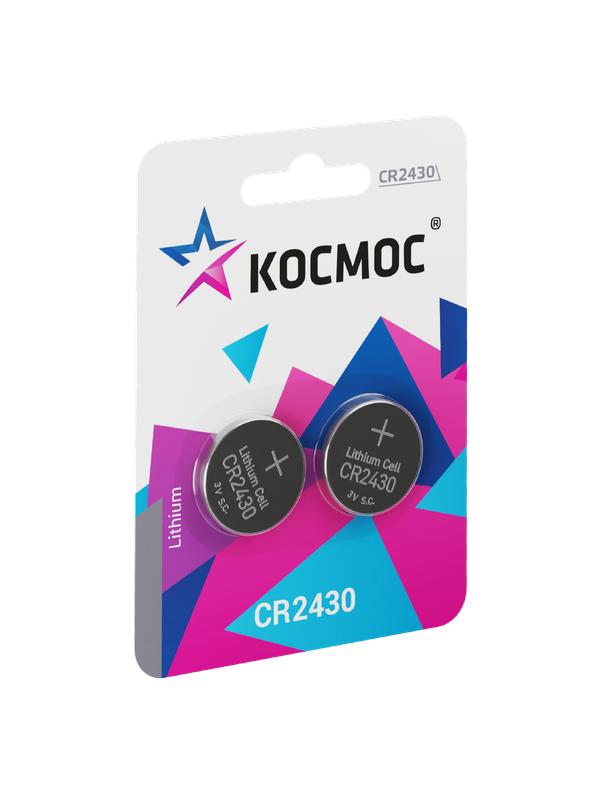 элемент питания литиевый cr2430 2хbl (блист.2шт) космос kocr2430bl2 от BTSprom.by