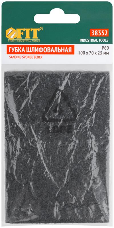  Губка шлифовальная 100х70х25мм Р 60 алюм./оксидная FIT 38352 фото в каталоге от BTSprom.by