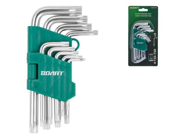 набор ключей torx t10-t50 9шт коротких волат 11025-09 от BTSprom.by