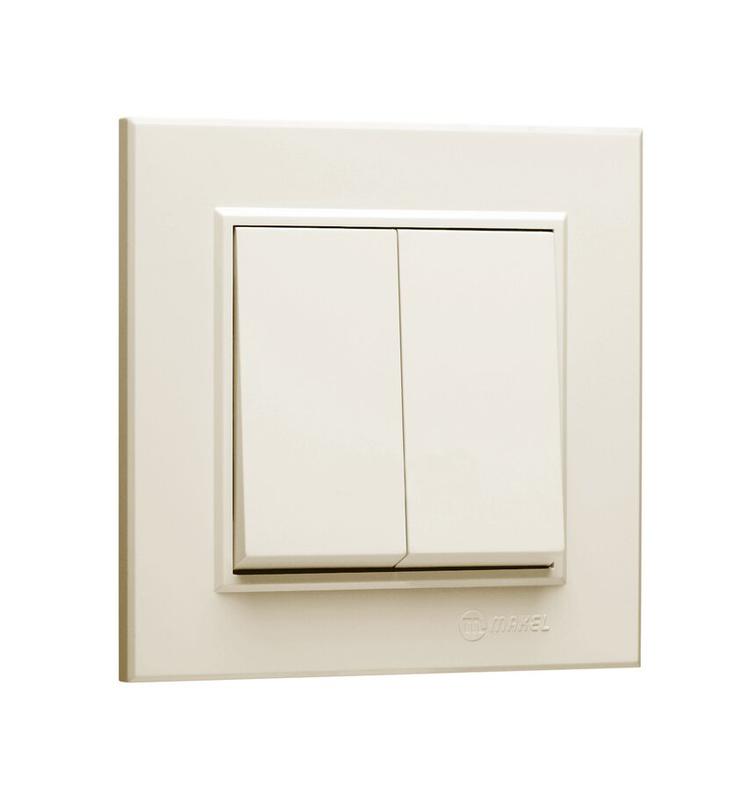 выключатель 2-кл. сп karea 10а ip20 крем. makel 56010003 от BTSprom.by