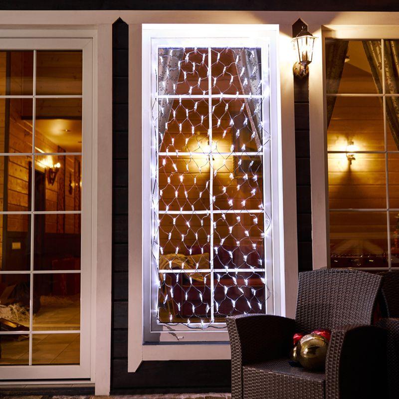  Гирлянда светодиодная "Сеть" 2х0.7м 176LED бел. 11Вт 220-240В IP65 провод ПВХ черн. Neon-Night 215-011 фото в каталоге от BTSprom.by