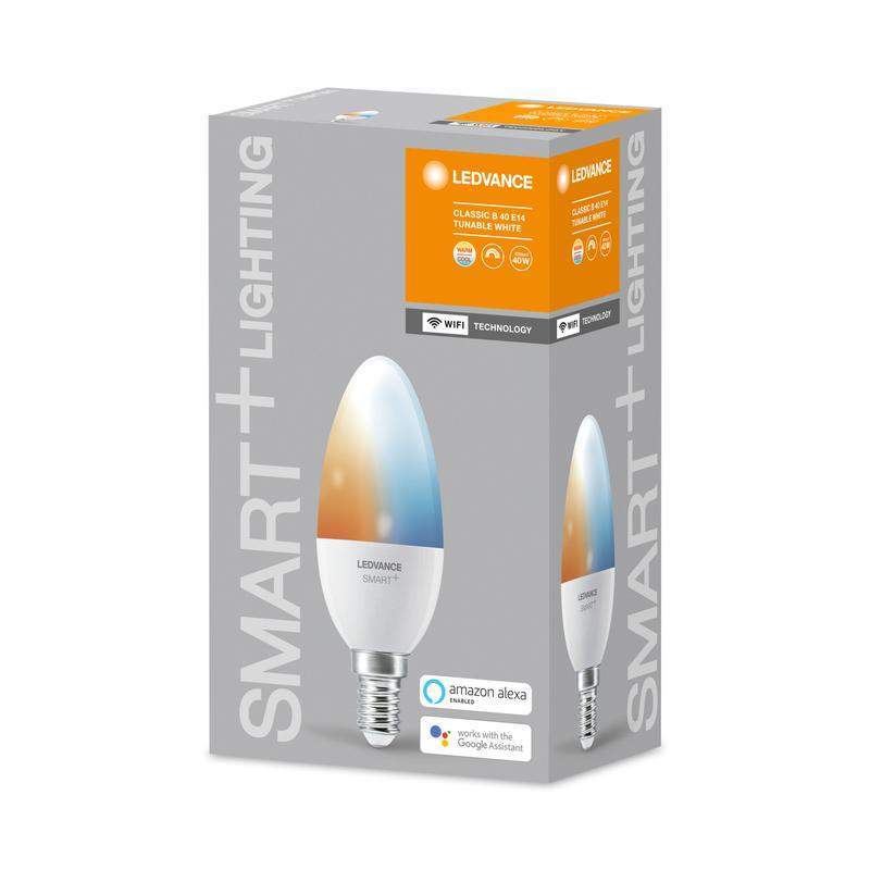 лампа светодиодная smart+ wifi candle tunable white 40 5вт/2700-6500к e14 ledvance 4058075485556 от BTSprom.by