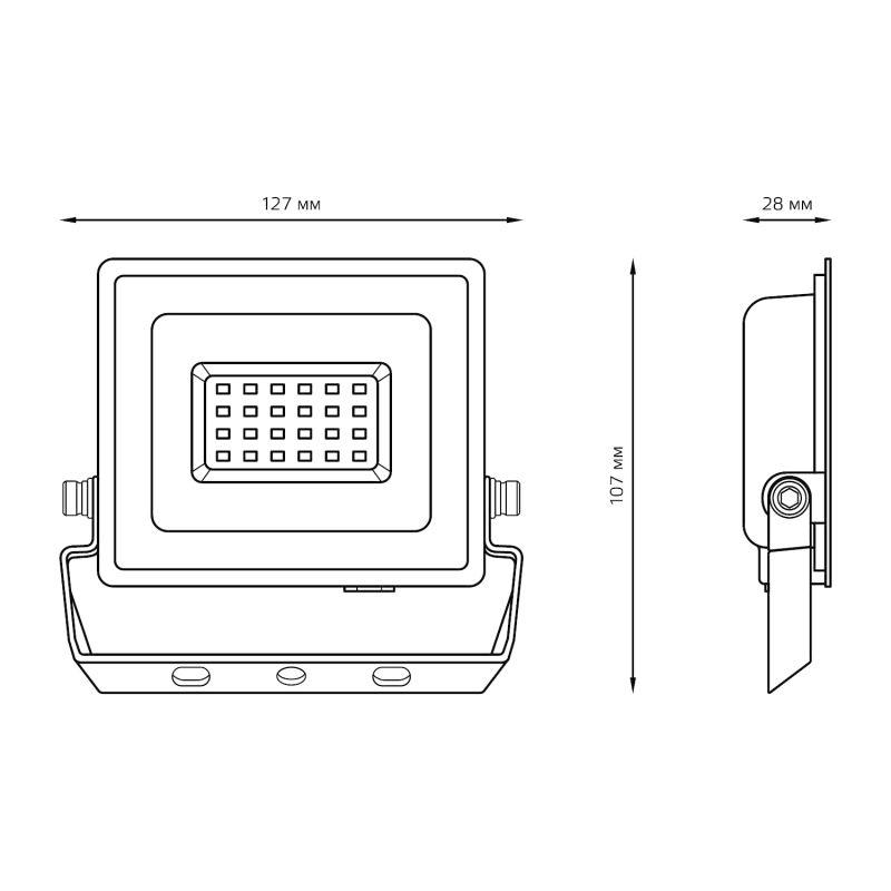  Прожектор светодиодный Elementary 30Вт 6500К IP65 2550лм 200-240В ДО PROMO черн. GAUSS 613100330P фото в каталоге от BTSprom.by