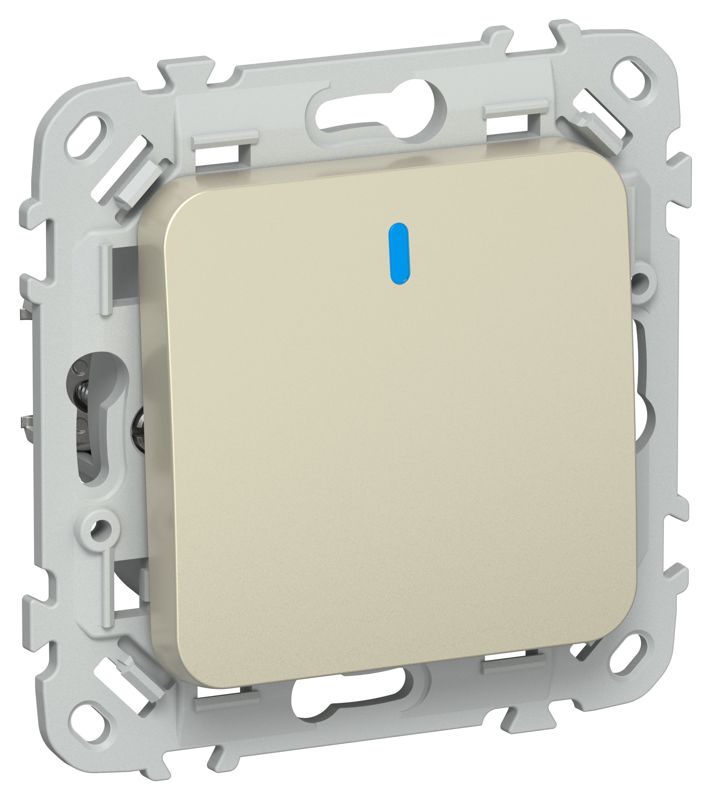 выключатель проходной 1-кл. 2п сп flite вс6/21-1-1-флш 10а с индикацией механизм шампань iek fi-v12-1-10-1-2-k37 от BTSprom.by