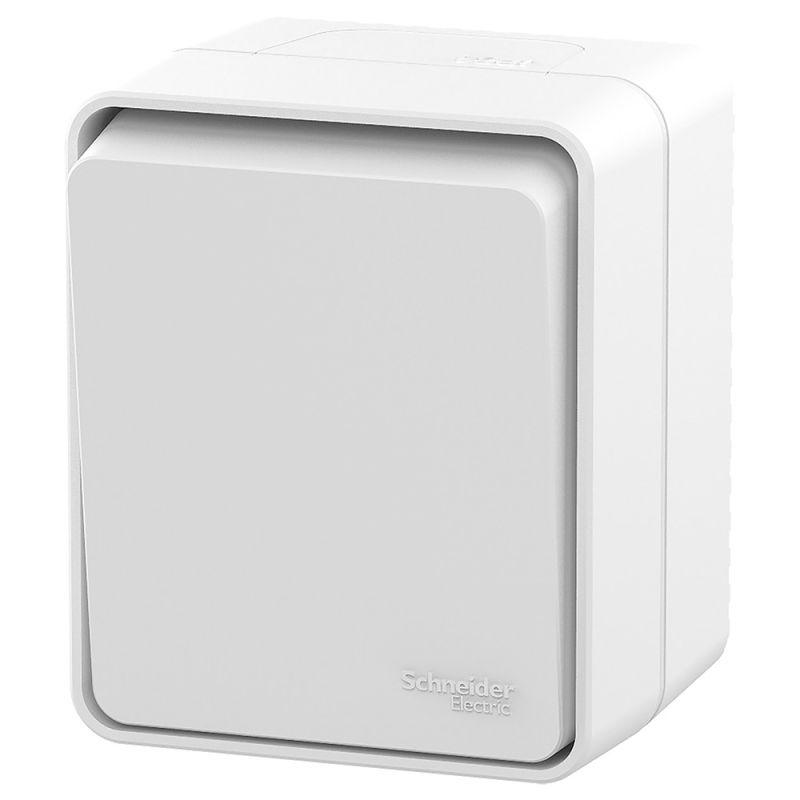  Выключатель кнопочный 1-кл. ОП AtlasDesign PROFI IP54 10АХ бел. SE ATN540115 фото в каталоге от BTSprom.by