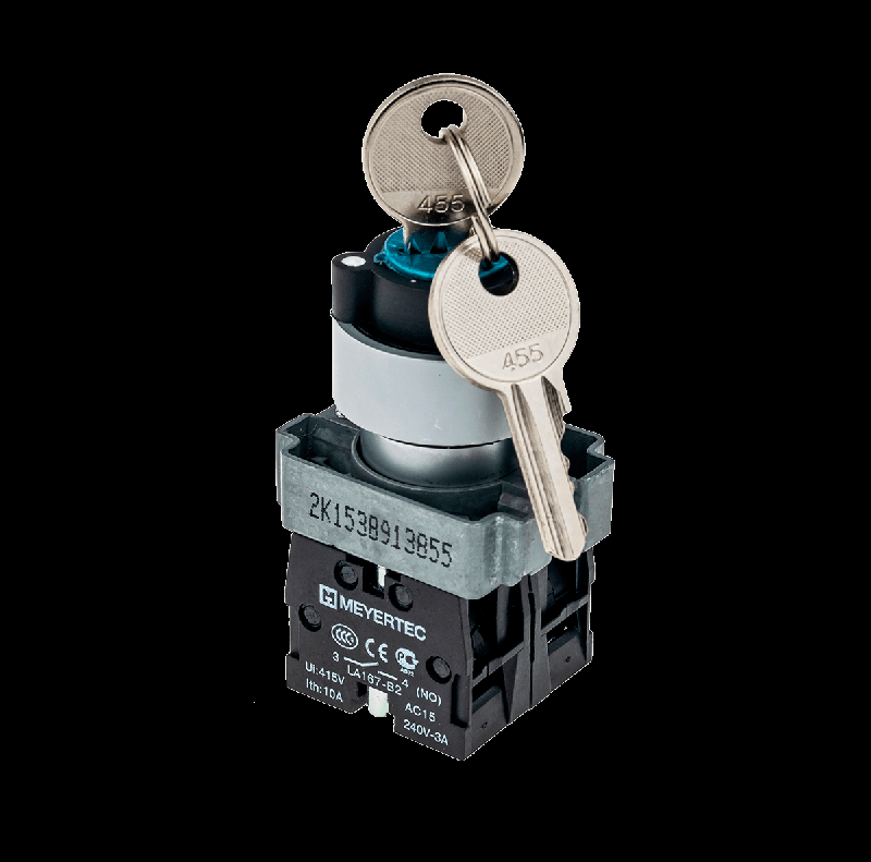 переключатель с ключом черн. 3 полож. 2no фикс. 1 выемки мет. mtb2-bgz133 овен 58196 от BTSprom.by