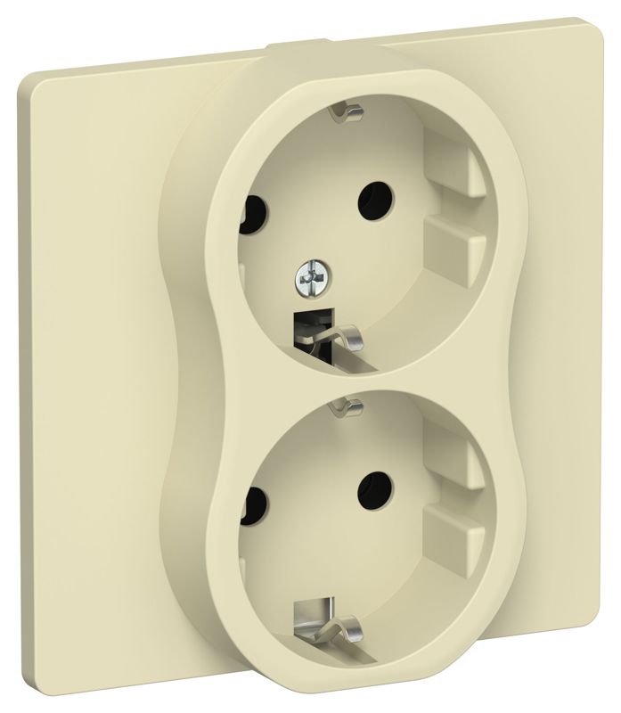 розетка 2-м сп flite рс12-1-к-флн 16а с заземл. без защ. шторок безвинтовое крепление в сборе механизм навахо iek fi-r21c-16-1-k87 от BTSprom.by