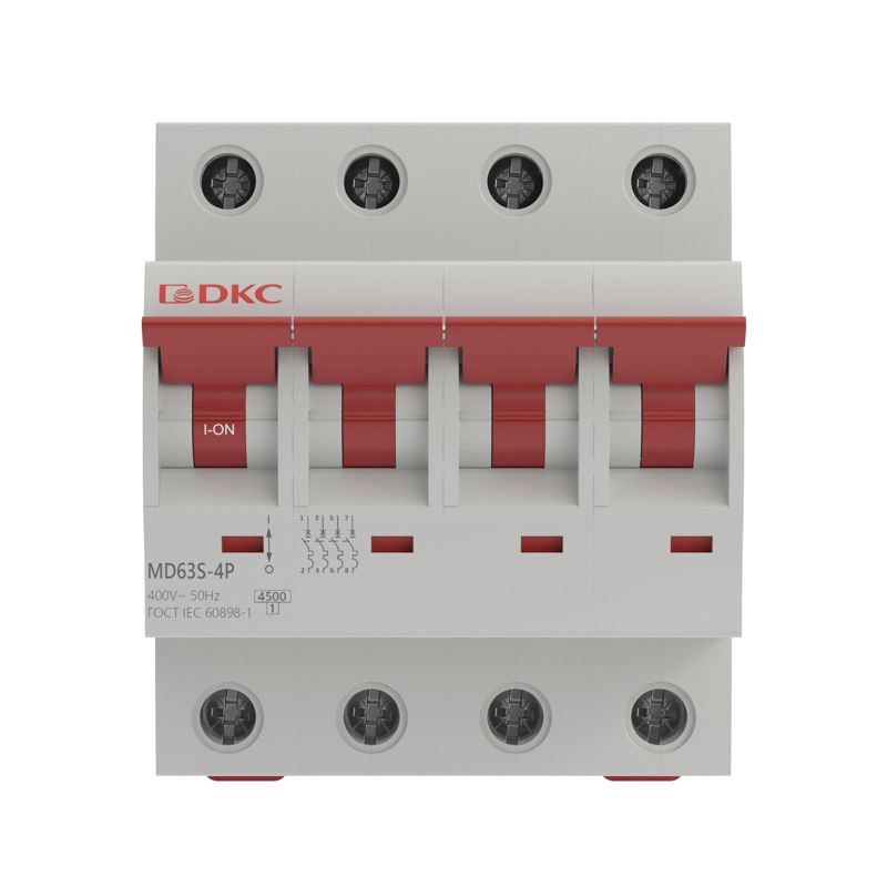  Выключатель автоматический модульный 4п B 63А 4.5кА YON max MD63S YON MD63S-4PB63 фото в каталоге от BTSprom.by