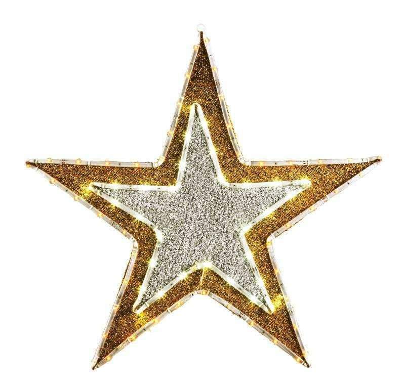 фигура 'звезда' бархатная, с постоянным свечением, размеры 61 см (81 светодиод желтого+белого цвета) от BTSprom.by