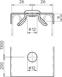 Фиксатор поворотный DRL 311 2 FT гор. оцинк. OBO 6065147 от BTSprom.by