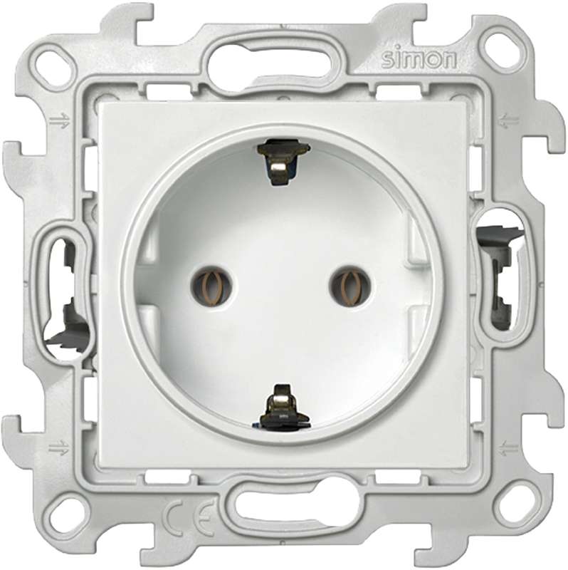 розетка 1-м сп simon 24 16а ip20 2p+e push&go без защ. шторок механизм бел. simon 2420434-030 от BTSprom.by