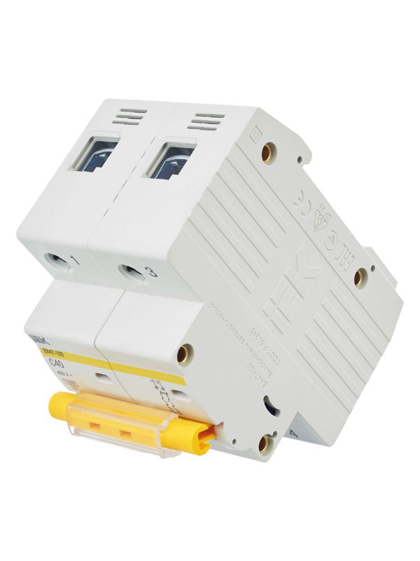  Выключатель автоматический модульный 2п C 40А 10кА ВА47-100 KARAT IEK MVA40-2-040-C фото в каталоге от BTSprom.by