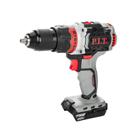 дрель ударная аккумуляторная бесщеточная psb20h-13c х-driver solo (20в 110нм мет патрон 13мм 2ск) p.i.t. psb20h-13c от BTSprom.by