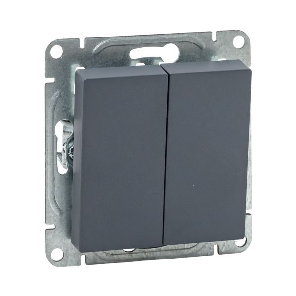 выключатель проходной 2-кл. сп эпика механизм графит ekf up1-swg-21 от BTSprom.by