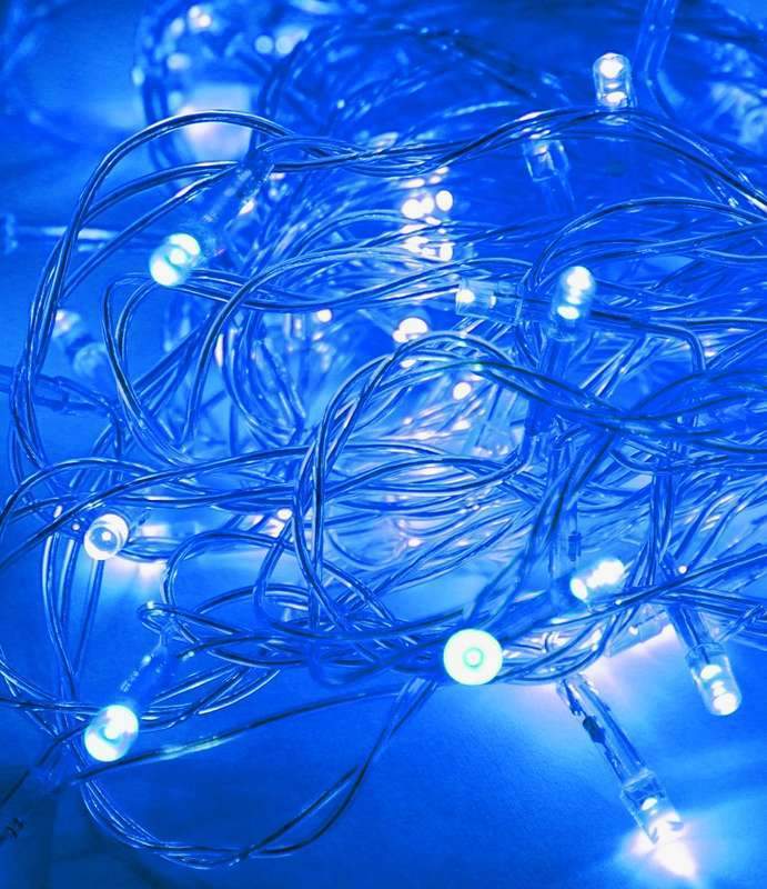гирлянда светодиодная 50led провод 6.5м 8 режимов мигания космос koc_gir50led_b от BTSprom.by