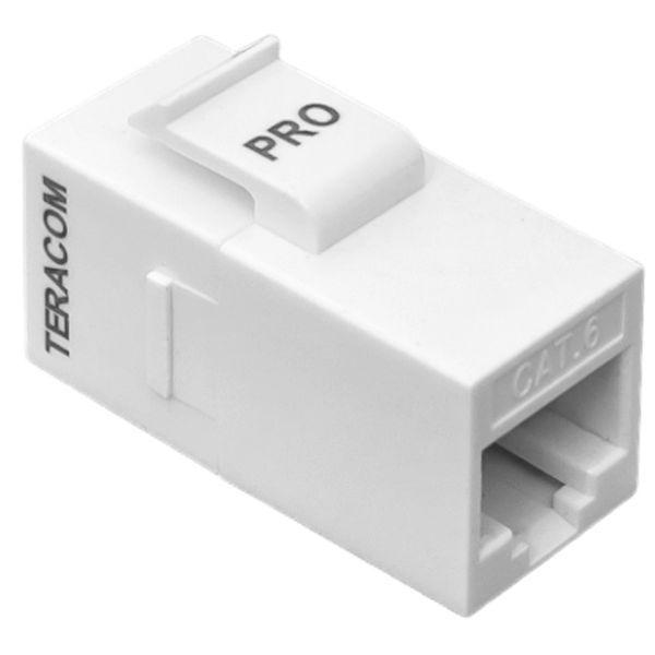  Адаптер проходной Keystone RJ45-RJ45 кат.6 неэкранир. бел. TERACOM PRO EKF TRP-INLC-KSTN-6UTP-WH фото в каталоге от BTSprom.by
