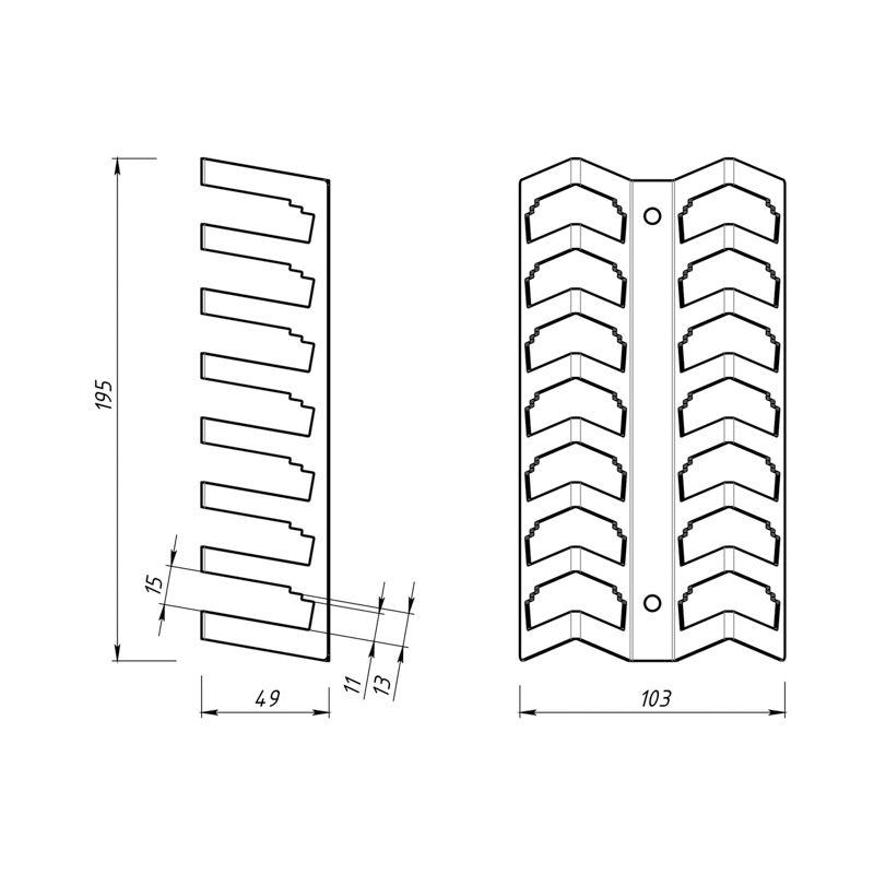  Кронштейн для хранения дисков настенный бел. Rexant 38-0689 фото в каталоге от BTSprom.by
