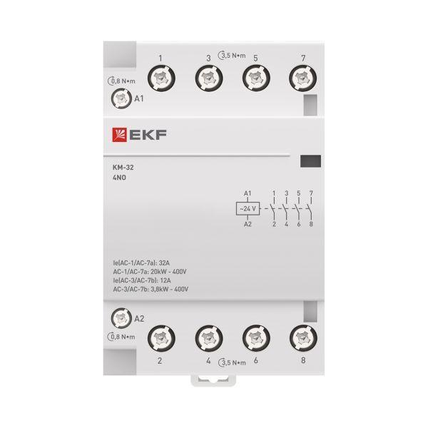  Контактор модульный 4NО 3мод. 24В AC КМ 32А PROxima EKF km-3-32-40-24v фото в каталоге от BTSprom.by