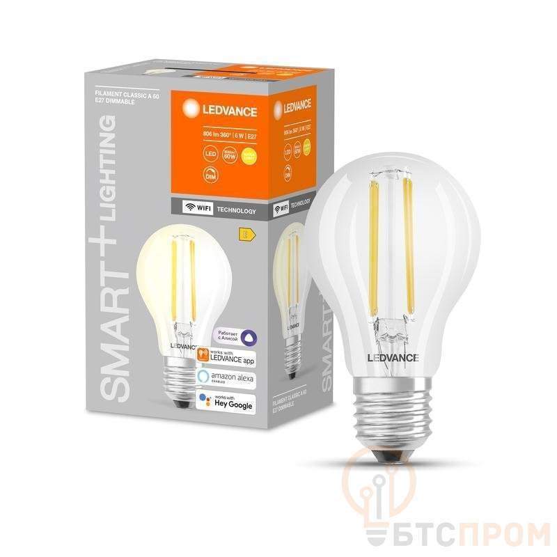 лампа светодиодная smart+ filament classic dimmable 60 5.5вт e27 ledvance 4058075528239 от BTSprom.by