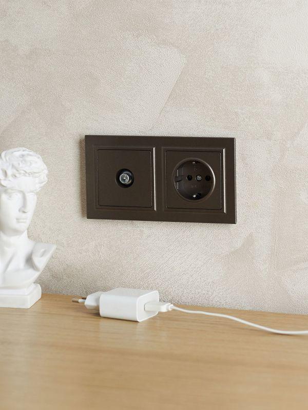  Рамка 2-м IP44 BRITE РУ-2-БрТБ-44 бронза IEK BR-M22-44-K45 фото в каталоге от BTSprom.by