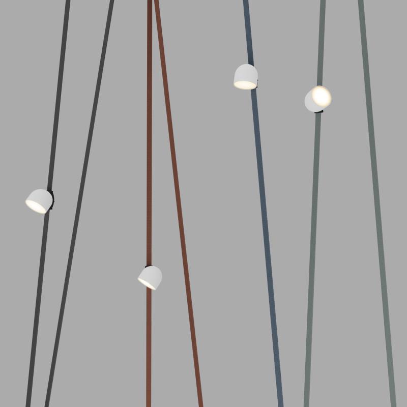  Светильник для трека-ремня Belty Spot 12Вт 3000К IP20 48В DC 100х107мм RA90 120град. поворотн. со светодиодом алюм. бел. с черн. DENKIRS 760230 фото в каталоге от BTSprom.by