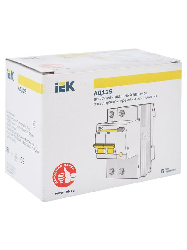  Выключатель автоматический дифференциального тока селективный 2п 40А 100мА тип AC АД12S KARAT IEK MAD13-2-040-C-100 фото в каталоге от BTSprom.by