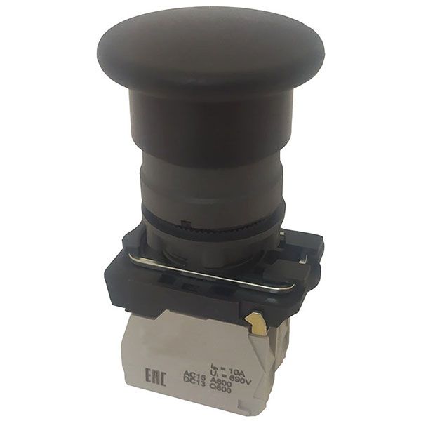 выключатель кнопочный кме 5502м ухл2 0но+2нз гриб без фиксации ip54 черн. электротехник et006936 от BTSprom.by