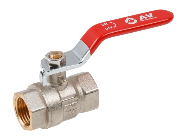 кран шаровый 1/2" вн.-вн. ручка pn40, av engineering (латунь, макс.  40 бар, макс.  110 °с) ave090012 от BTSprom.by