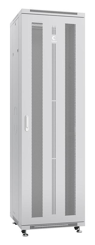 шкаф монтажный телекоммуникационный напольн. nd-05c-42u60/60 19дюйм 42u 600х600х2055мм для распределит. и серверн. оборудования; передн. и задн. перфорир. двери ручка с замком ral 7035 сер. cabeus 7227c от BTSprom.by