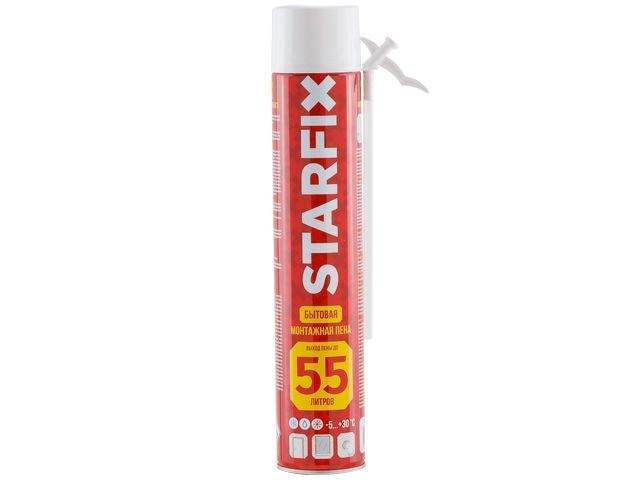 пена монтажная бытовая всесезонная starfix foam 55 (750мл) (выход пены до 55 литров) sm-65855-1 от BTSprom.by