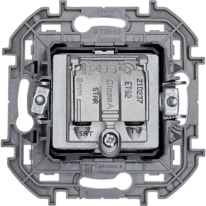  Розетка телевизионная TV/SAT Inspiria с топологией "звезда" механизм антрацит IEK 673883 фото в каталоге от BTSprom.by